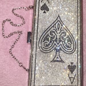 Sparkling Ace of Spades Clutch